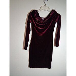 Forever 21 Velvet Dress Off Shoulder Formal Dance Party Y2K Red Size Small